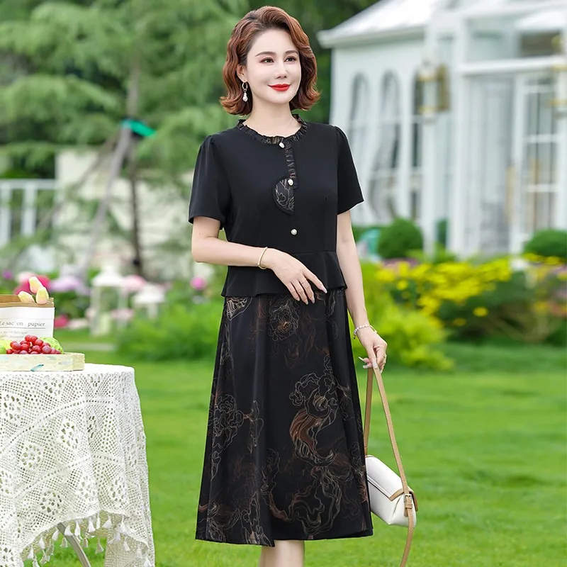 Шифоновое платье с имитацией двух частей женское летнее модное тонкое шелковое