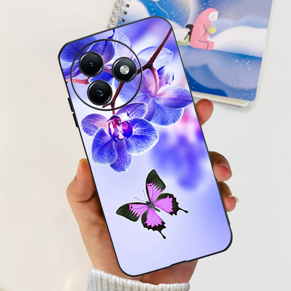 For Cover Itel S24 Phone Case Cute Cat Dinosaur Cartoon Soft Black Silicone Protective 2024 S667LN S 24 Cases