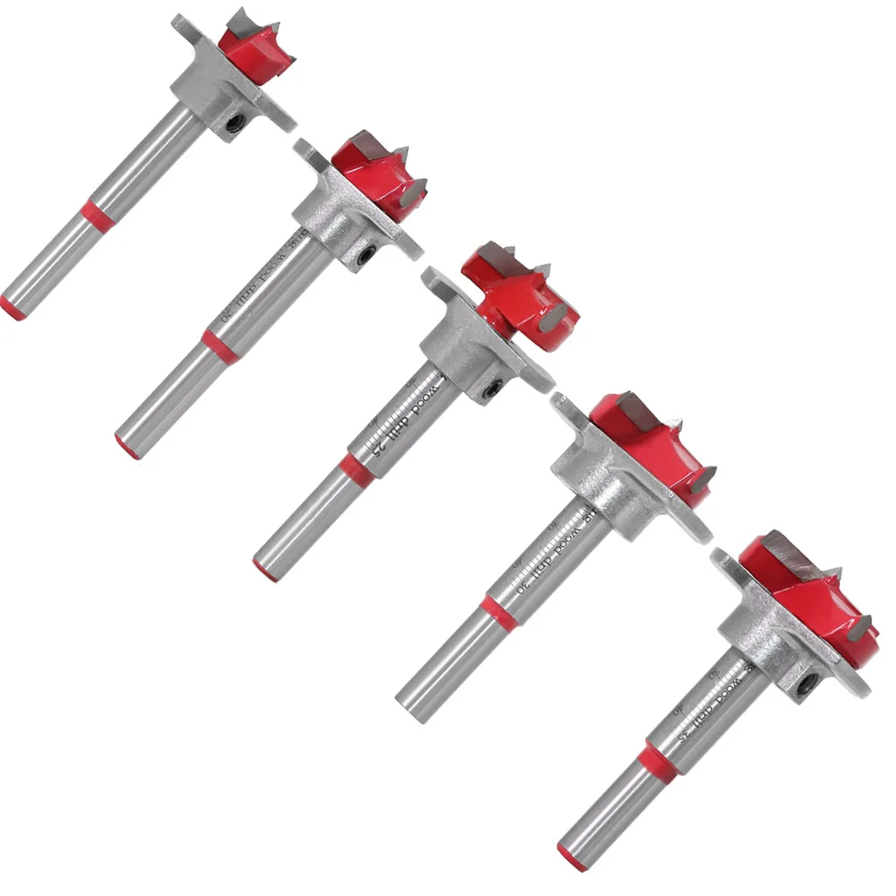 

HILIXUN hard alloy flat wing drill adjustable hinge hinge reamer 15-35mm positioning woodworking hole opener set