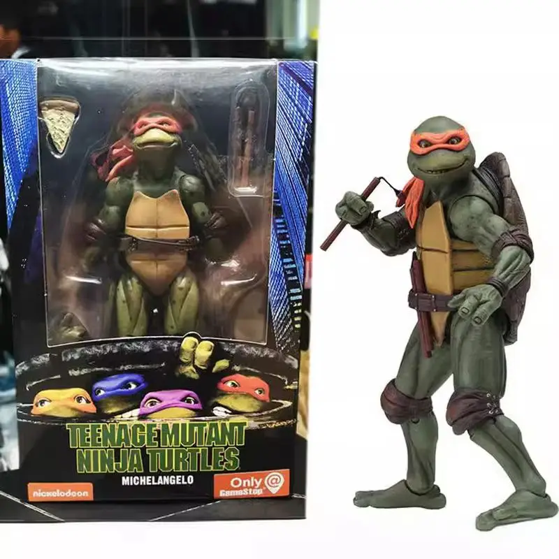 Фото Новая коллекционная фигурка Neca Leonardo из фильма 1990 года, лимитированная серия, 18 см, подвижная, для декора и подарков №4
