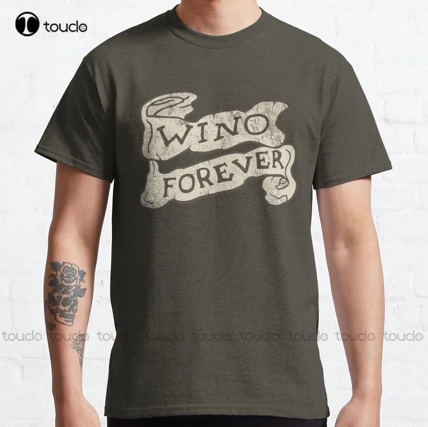 

Классическая футболка Wino Forever с изображением Джонни Депп, забавные мужские футболки на заказ, футболка в стиле унисекс с цифровой печатью дл...