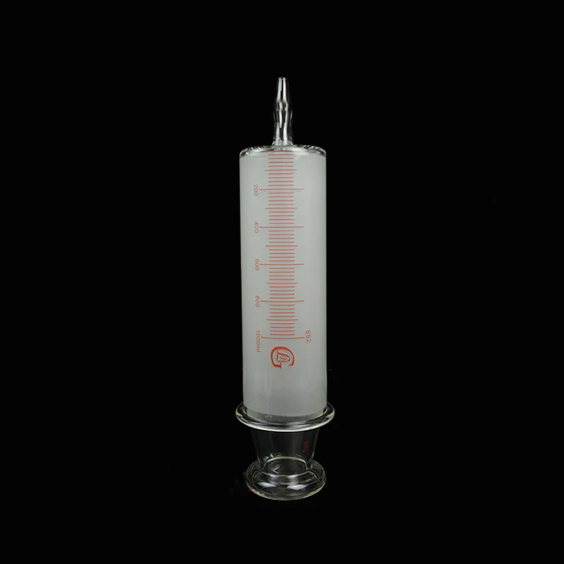 Double Frosted Thick Needle Orifice Syringe Reusable Glass Injector For Enema Gas Liquid Detection