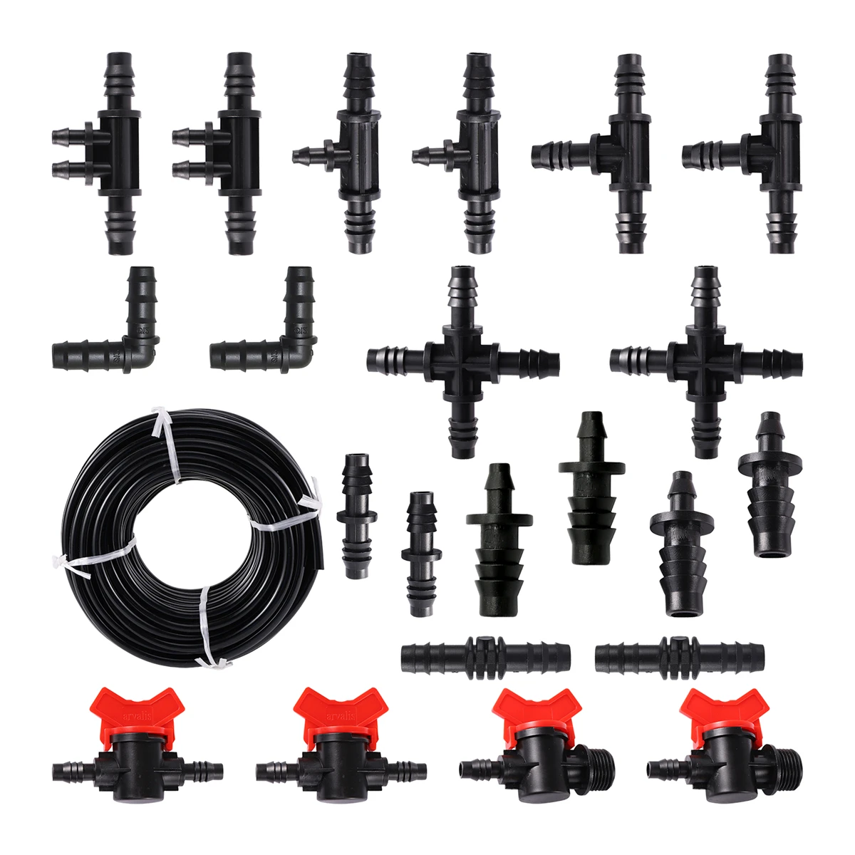 Соединитель для водопроводной трубы 8/11 мм 4/7 шланг с прямым коленчатым тройником