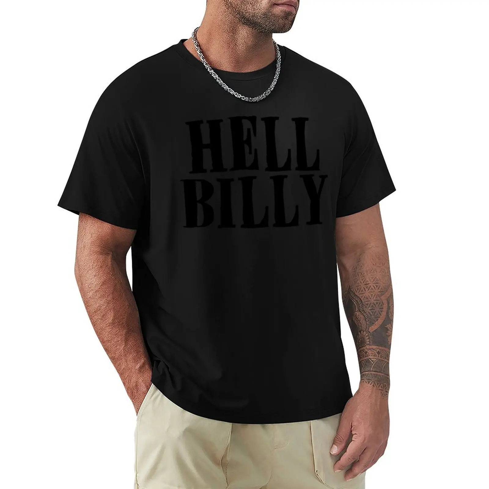 Фото Футболка Hellbilly, простая рабочая футболка №1