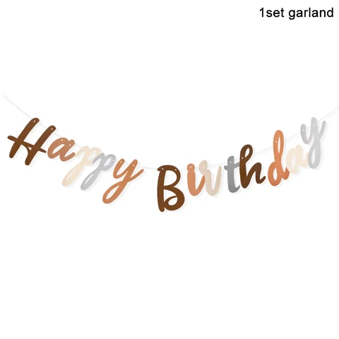 Crianças Teddy Bear Birthday Party Balloons Paper Banner Garland Cakepers Charf Church