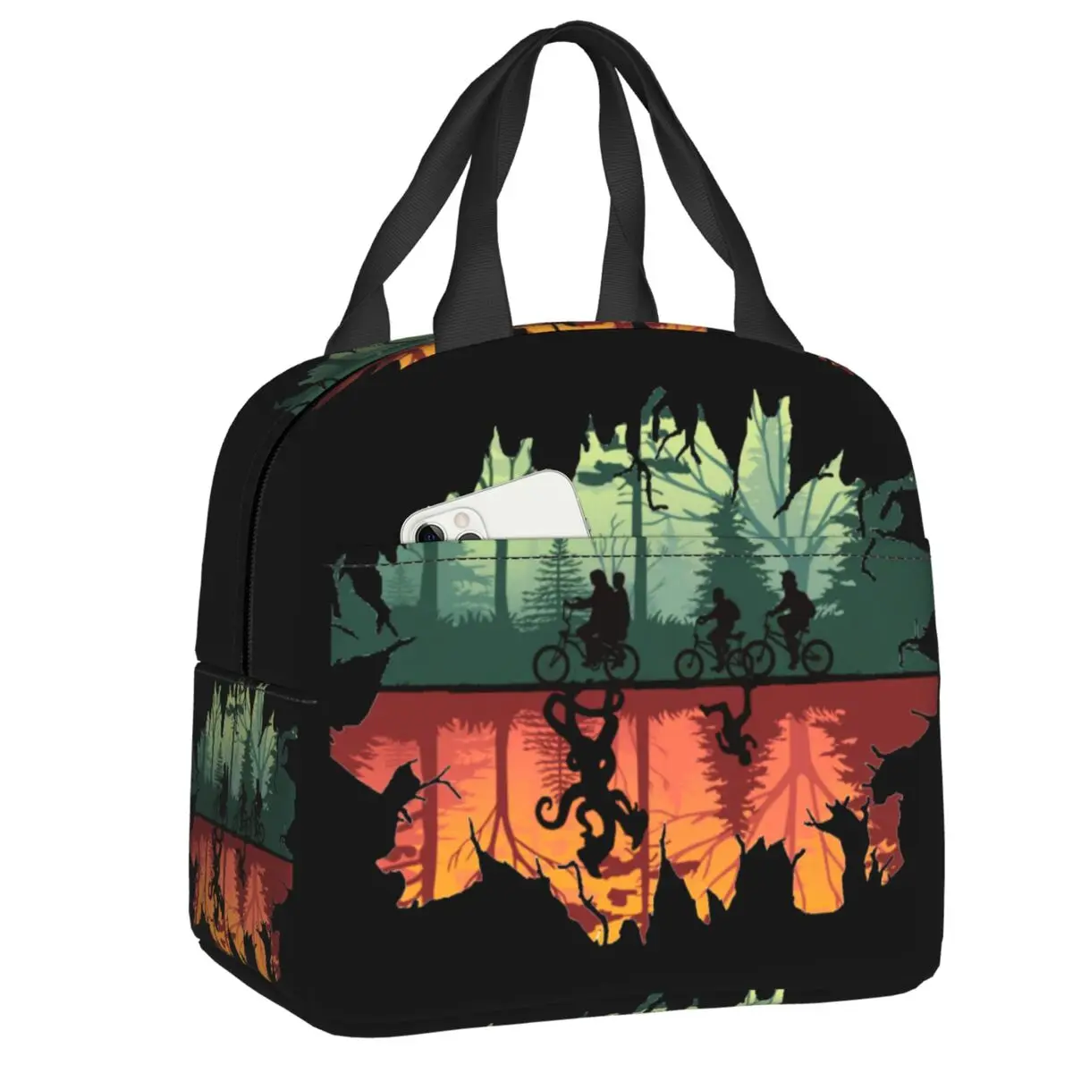 

Stranger Things The Upside Down Insulated Lunch Bag for Camping Travel Resuable Cooler Thermal Lunch Box Women Children