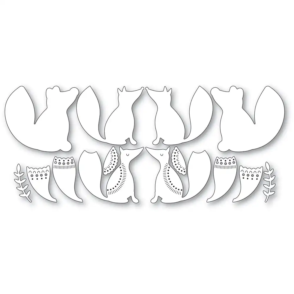 Металлические штампы в скандинавском стиле лисы для высечки сделай сам штамп