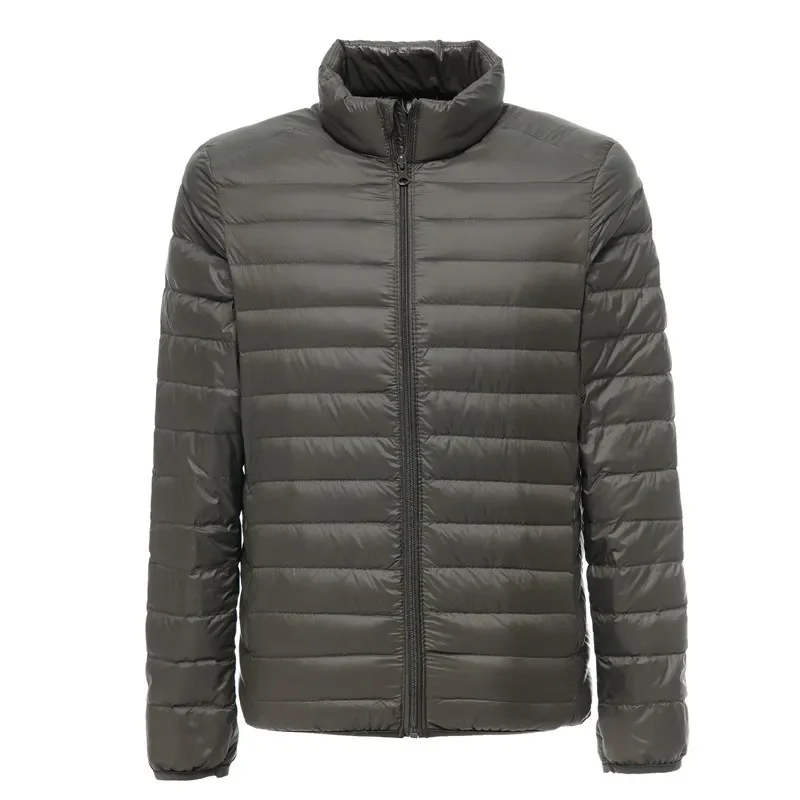 Lightweight Water-Resistant Packable Puffer Jacket 2021 New Arrivals Autumn Winter Male Fashion Stand Collar Down Coats