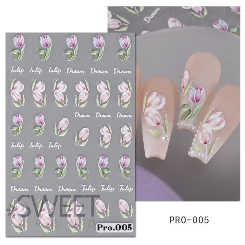 

Plant Nail Art Stickers Paper Card Packaging Variety Of Styles Easy To Operate Full Pattern Colorful Nail Supplies Nail Stickers