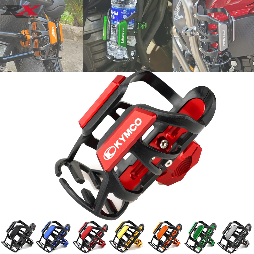 

New For KYMCO DOWNTOWN 125i 200i 300i 350i DT 125 200 300 350 Motorcycle CNC Beverage Water Bottle Drink Cup Holder Mount