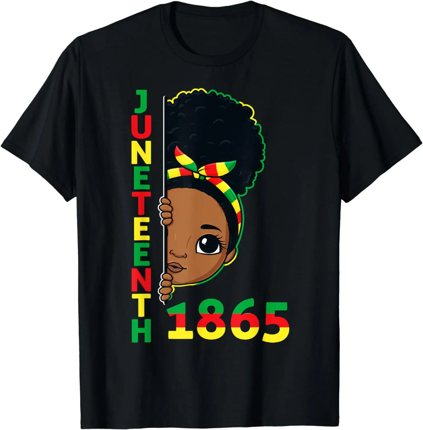 Juneteenth Celebrating 1865 г. детская футболка принцессы для девочек с коричневой кожей