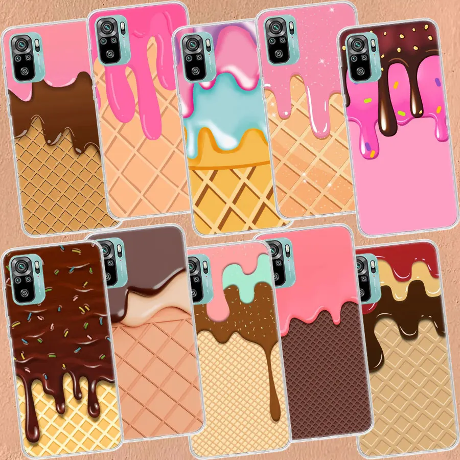 

Summer cream chocolate fruit ice cream Phone Case for Xiaomi Poco X3 NFC X4 GT M3 M4 M5 M5S X5 Pro 5G F3 F2 F1 Mi Note 10 Lite A