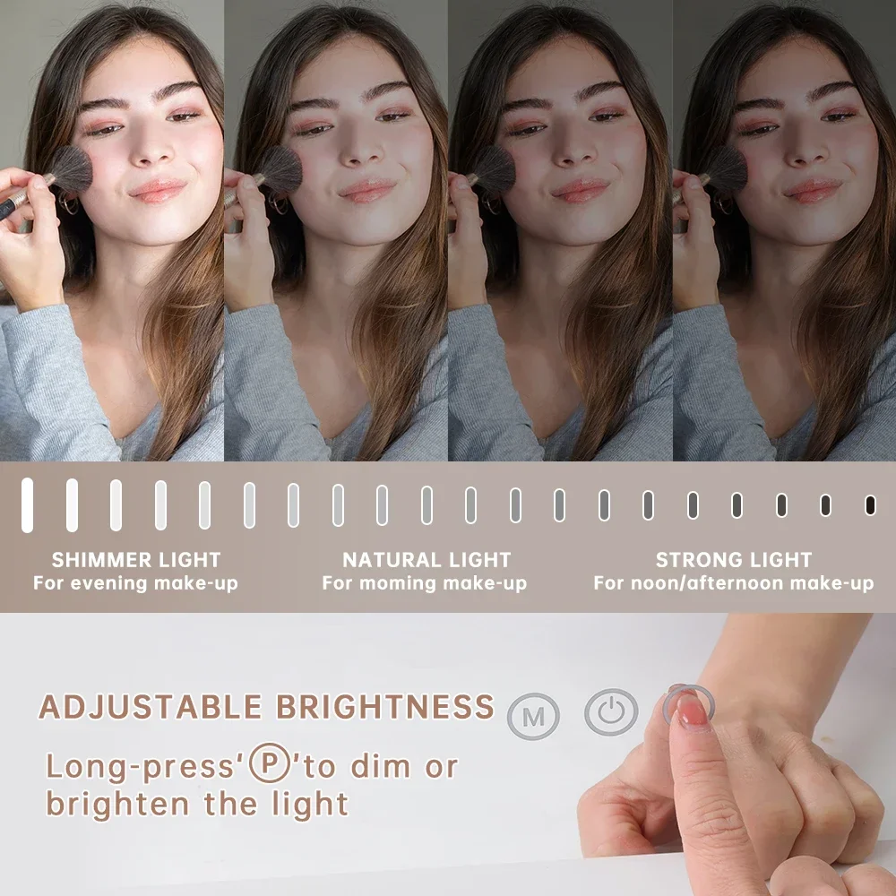 Косметическое зеркало с подсветкой Зеркало для макияжа голливудской и 15