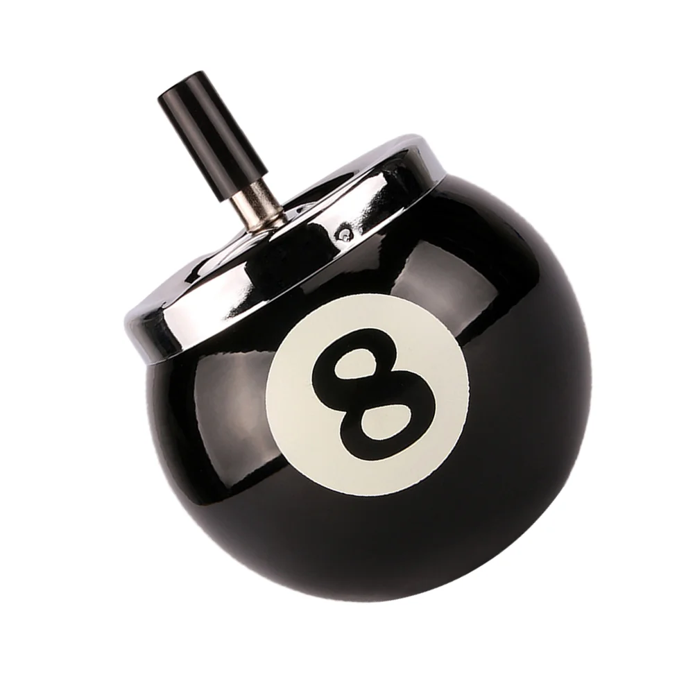 

8-Ball Shape Ashtray Unique Billiards Creative Durable Ashtray Desktop Ornament Ash Holder for Outdoor Indoor Office