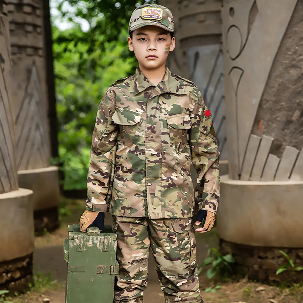 2 шт. камуфляжная Военная униформа для мальчиков-подростков |