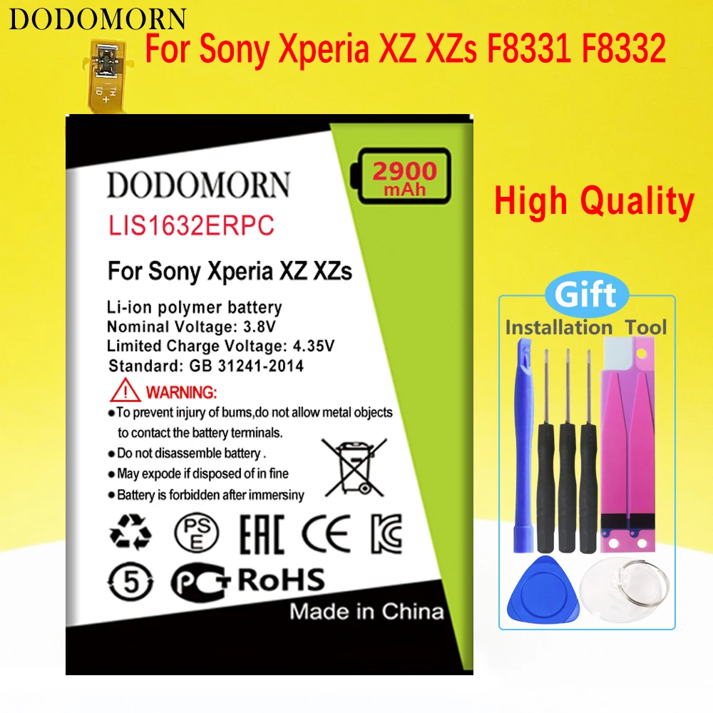 

Аккумулятор DODOMORN LIS1632ERPC для смартфона Sony Xperia XZ XZs F8331 F8332/умная фотография высокого качества + номер отслеживания