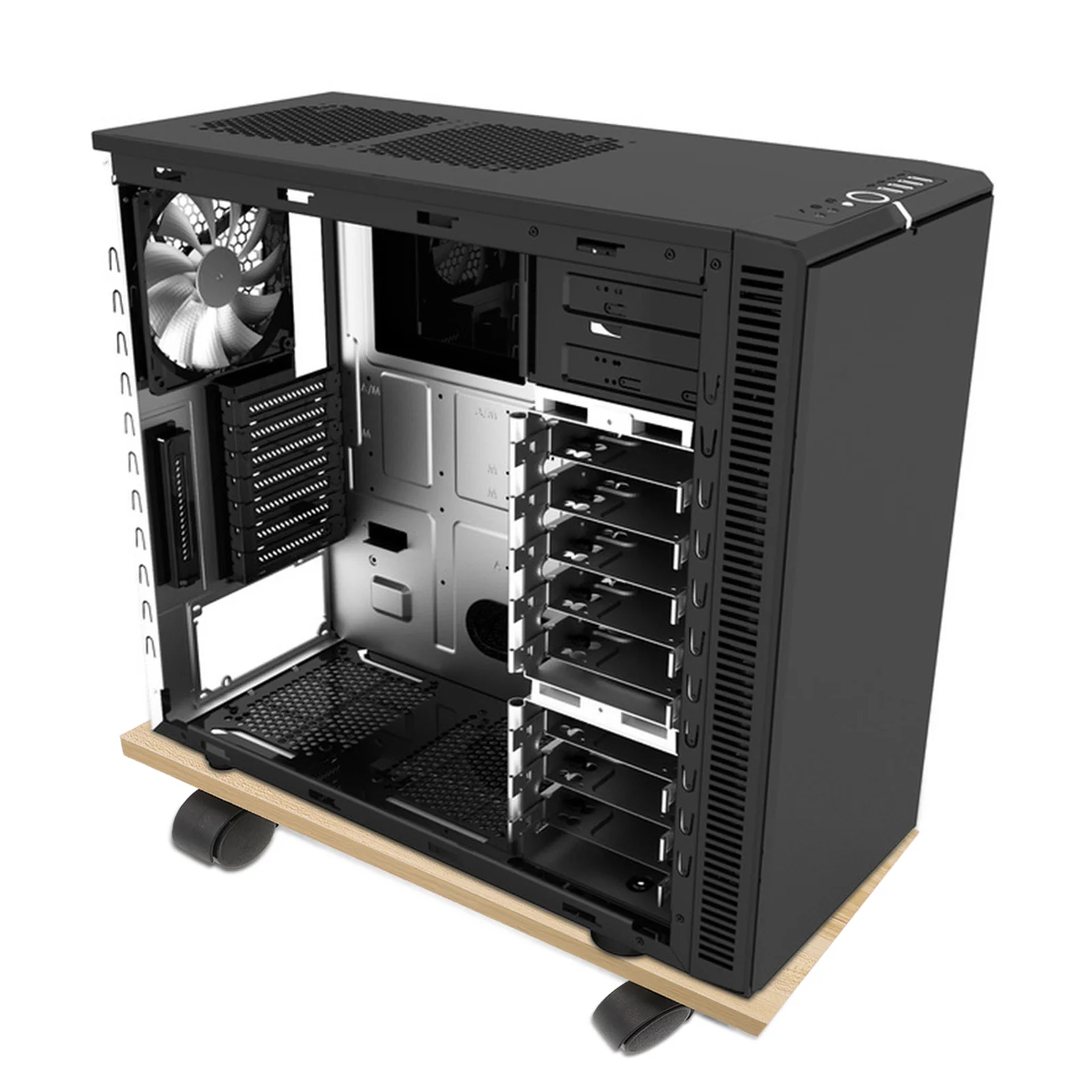 

Desktop Computer Host Bracket Mobile Pulley Computer Tower Stand PC Stand