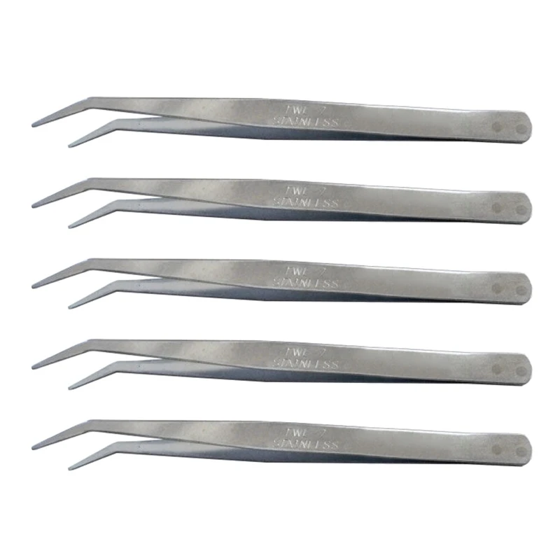

Industrial Tweezers Anti-static Curved Straight Tip Stainless Tweezer For Electronics Repair Sewing Machine Thread