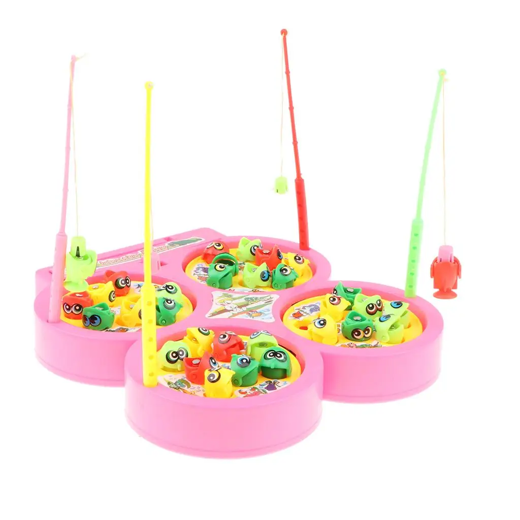 

Kids Fishing Game Butterfly Shaped Magnetic Electric Fishing Toy with Music
