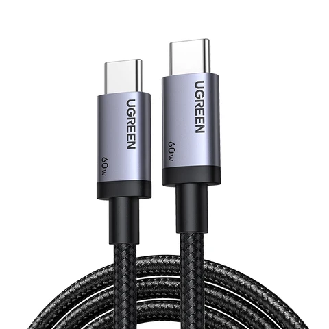 UGREEN PD60W Кабель USB-C — USB-C Высокоскоростной кабель для синхронизации данных и зарядки Прочный кабель для быстрой зарядки для устройств USB-C