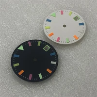28 5mm colorful luminous single canlendar dial modify watch hands for nh35nh364r7s movement 33 84 2 position