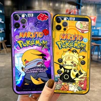 japan naruto and pokemon phone case for iphone 11 12 13 pro mini x xr xs max se 2020 8 7 6 6s plus silicone cover funda bandai