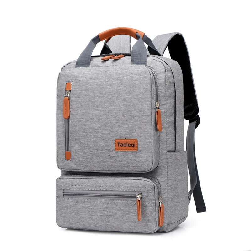 

Casual Business Backpack For Men Light 15 inch Laptop Bag 2023 Waterproof Oxford Cloth Lady Anti-theft Travel Backpack Gray
