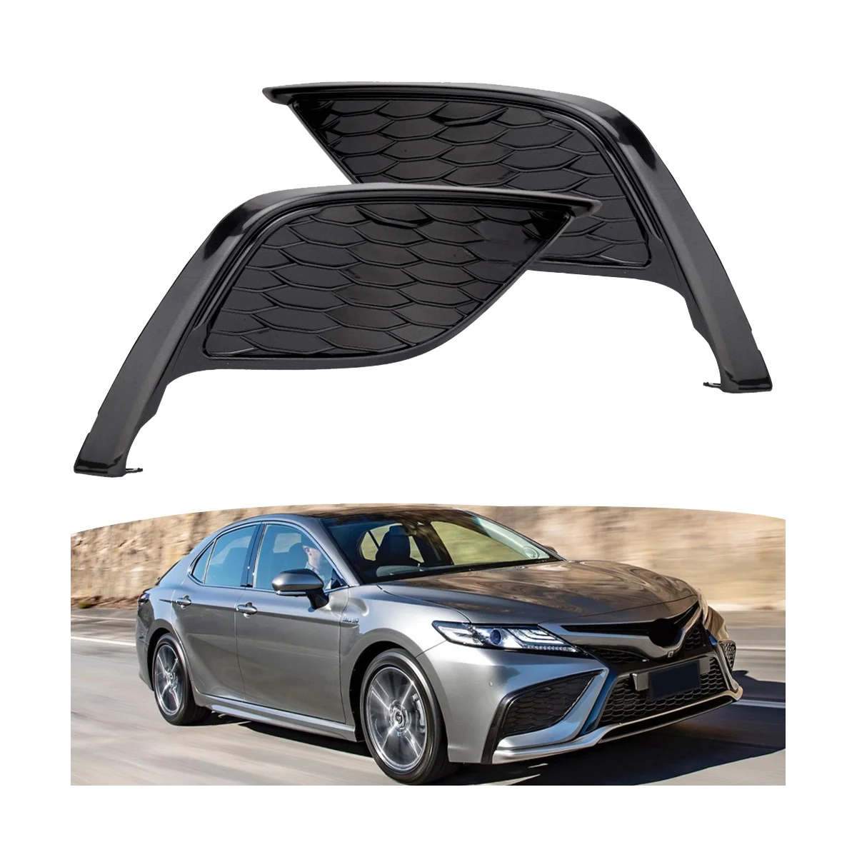 

Автомобильный передний бампер, противотуманная решетка для Toyota Camry SE/SE HYBRID/XSE HYBRID 2021-2022 81481-06240 81482-06200