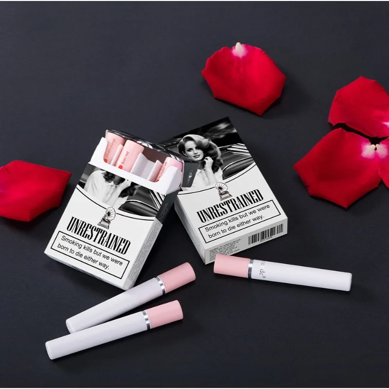 4-цветный набор сигаретной помады матовый блеск для губ долговечная глазурь