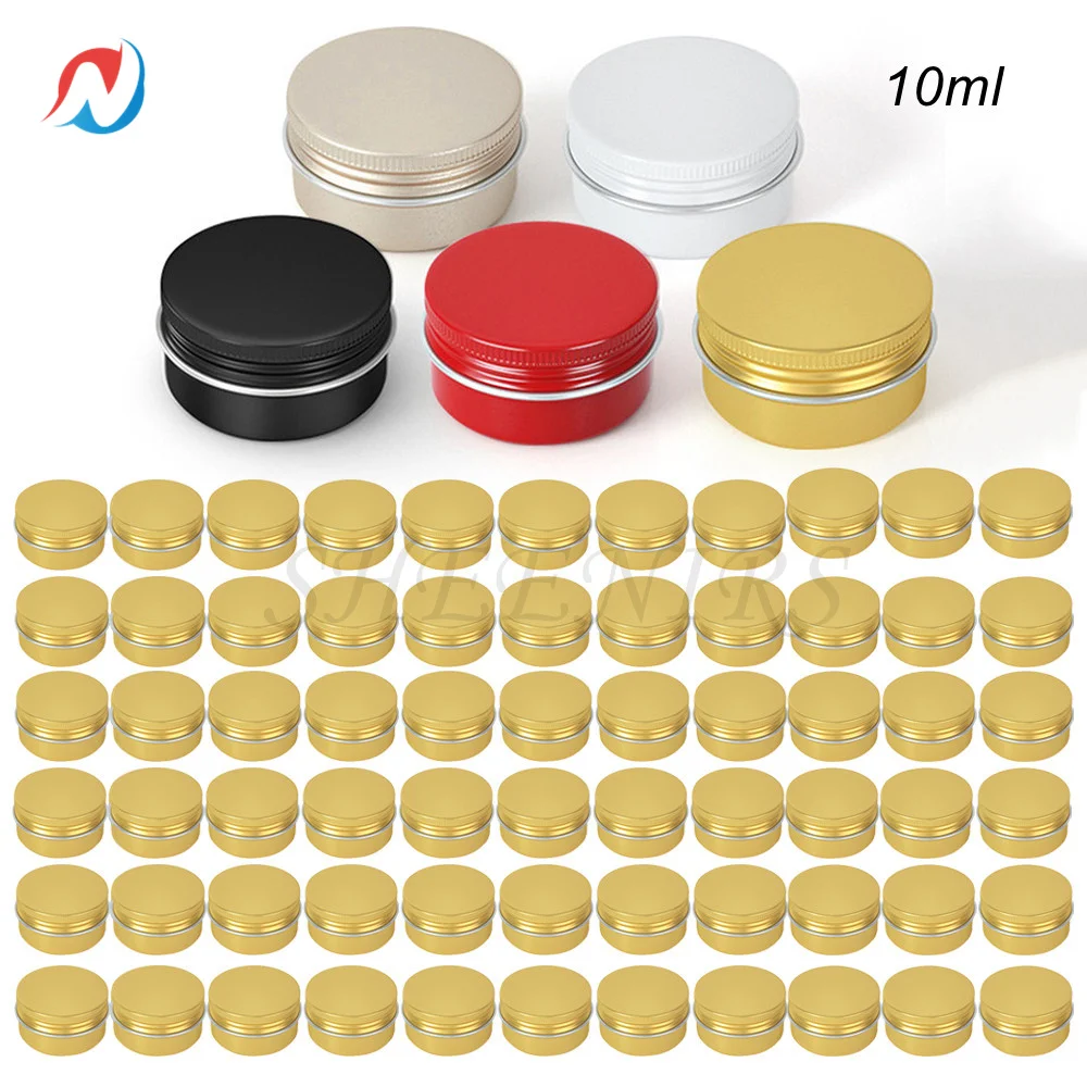 

Sheenirs 50/100 шт. 10 г пустые круглые свечи, алюминиевая черная фотография, Заполняемая бутылка, фотоупаковка