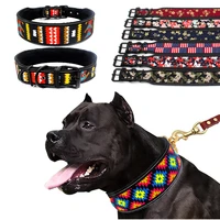 10 colors reflective puppy big dog collar with buckle adjustable pet collar for small medium large dogs pitbull leash dog chain