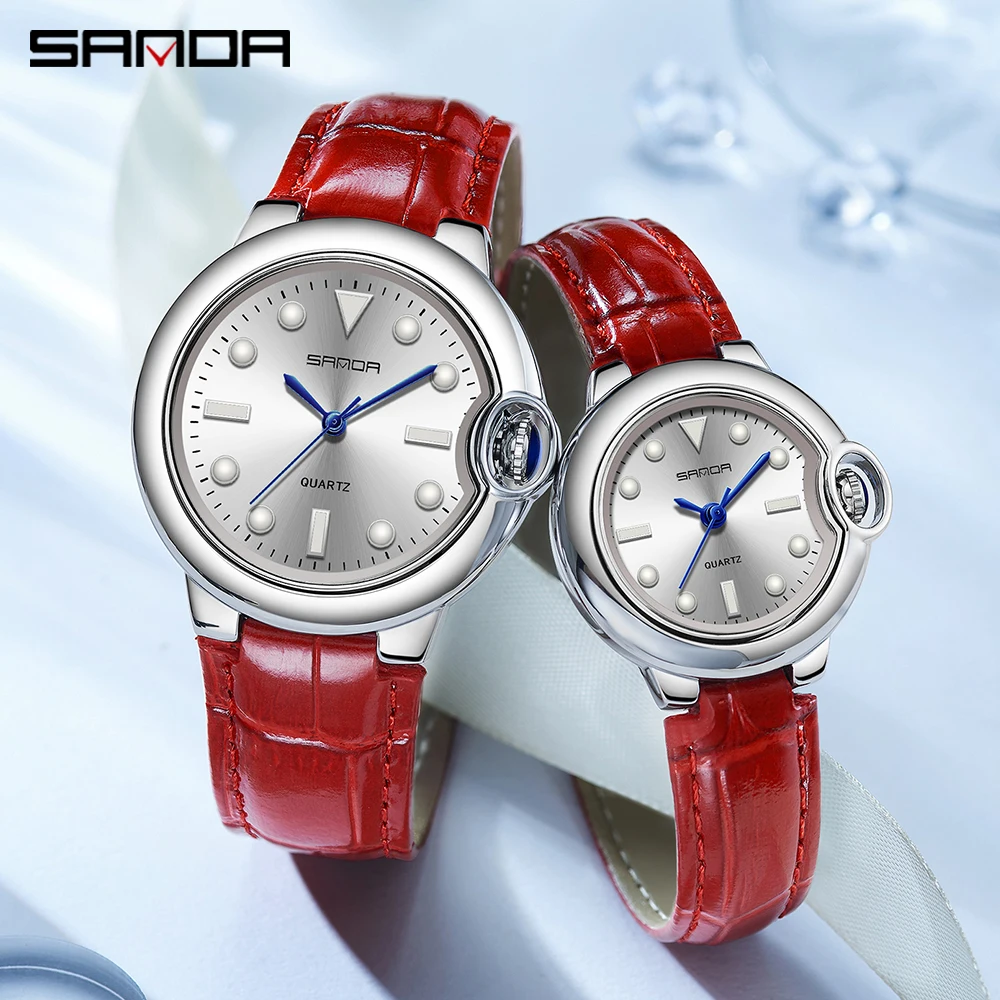 SANDA Couples' Watch for Women and Men Luxury Original Waterproof Fashion Quartz Wristwatch Sets Of Watches For Him And Spent