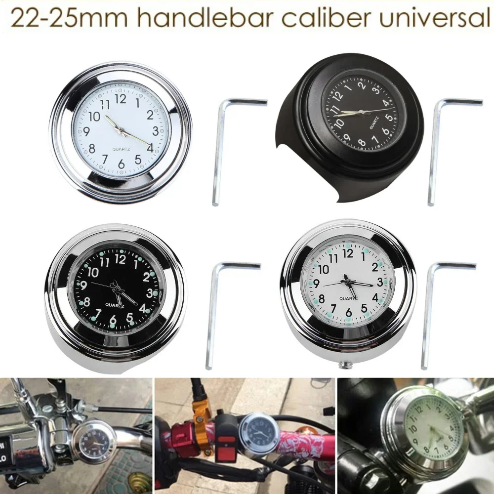 Водонепроницаемый Светящийся Руль Мотоцикла Кварцевые Часы Легкий Модный Мотор