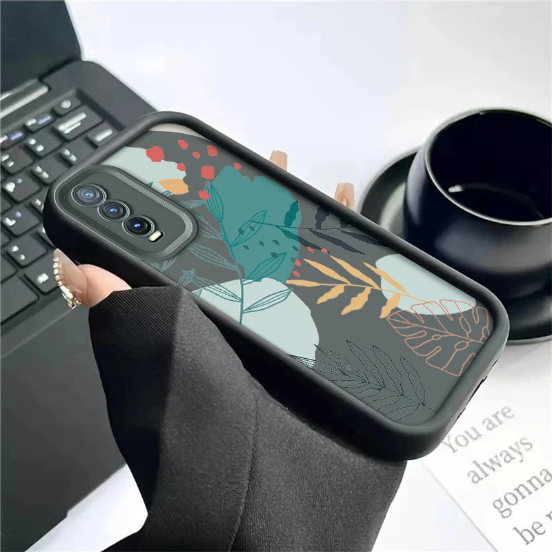 Роскошный ярко-зеленый чехол с рисунком листьев для Vivo iQOO U3X U1x Y12s Y12A Y11s Y12G Y30G