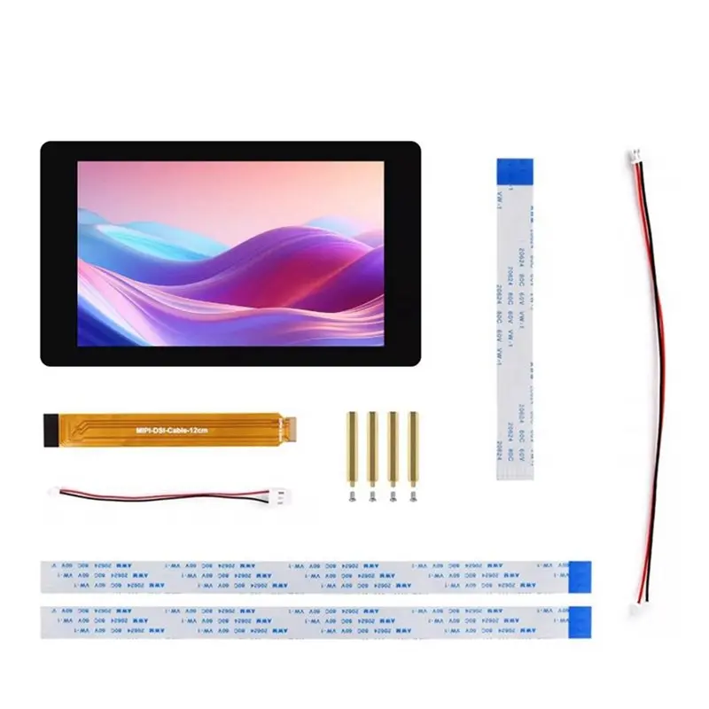 Фото ЖК-дисплей DSI 4,3 дюйма для Raspberry Pi 5, емкостный сенсорный экран, разрешение 480X480, совместимый дисплей для платы Raspberry Pi, для проектов DIY №1