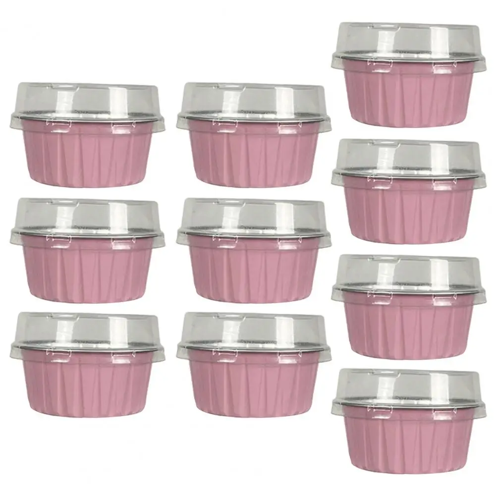 

50 PCS Cupcake Liner Oilproof Heat-Resistant with Lid Non-Stick Aluminum Foil Baking Cupcake Wrapper Muffin Cup Kitchen Supplies
