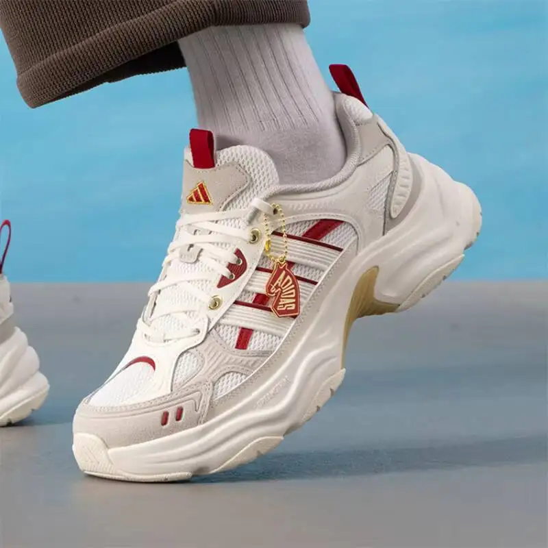 Фото Популярные кроссовки Adidas Cream Red Mesh Chunky Dad Shoes Dreamstrike с амортизирующей платформой, повседневные кроссовки для женщин и мужчин KI1846 №2