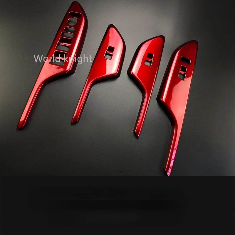 

Armrest Window Rise Lift Down Control Switch Door Lock Panel Cover Trim for 10Th Gen Honda Civic 2019 2018 2017 2016 - Red
