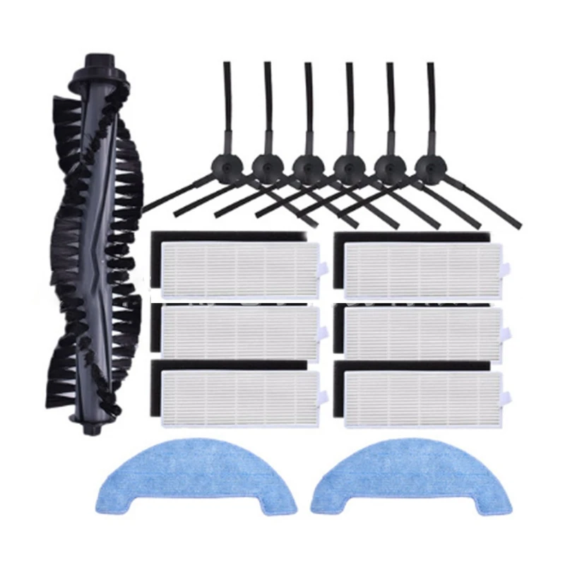 

Sweeper Filter Element Side brush Roller Brush Mopping Pads Vacuum Cleaner Attachment Kit for ILIFE A4S Spare Parts 95AC