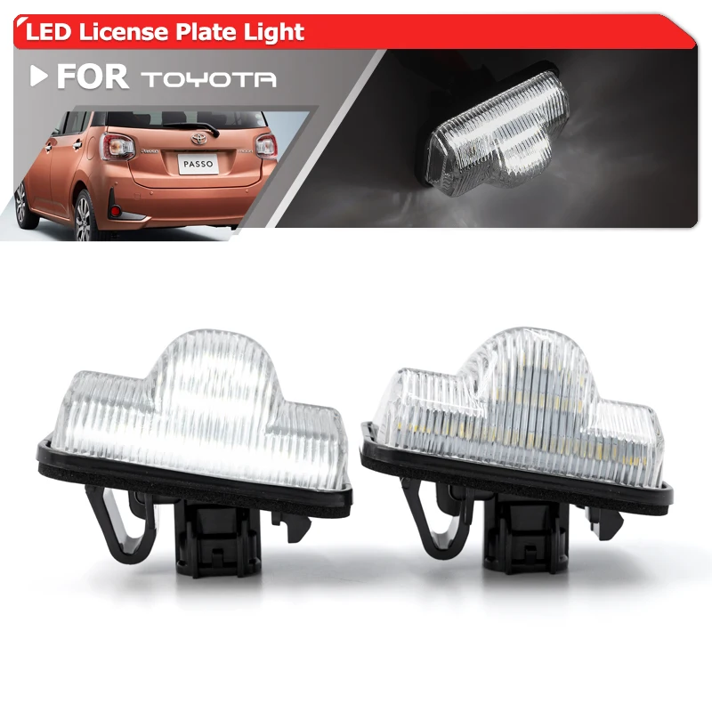 

Подходит для Toyota Passo III/Daihatsu Boon Gen3 M700 2016-2023 SMD, полностью белый светодиодный светильник номерного знака, лампы для автоматической парковки