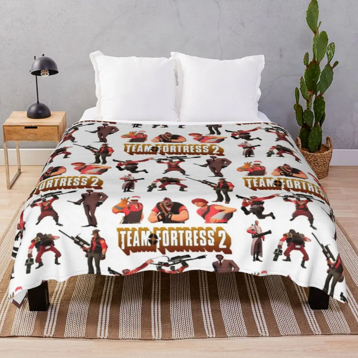 Team Fortress 2 Blankets Flannel Plush Decoration Fluffy Unisex Throw Blanket for Bed Home Couch Camp Office