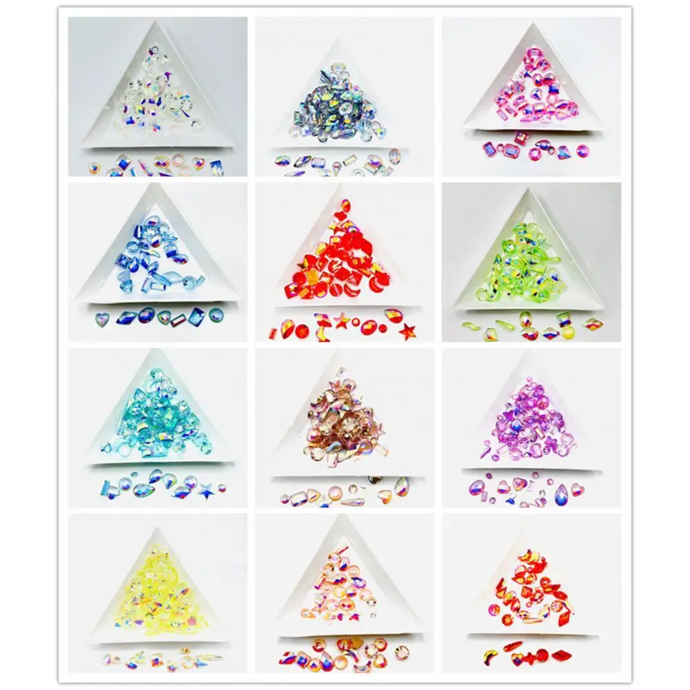 

1 Box Nail Rhinestone Exquisite Irregular Shape Nail Art Decoration Stones Exquisite Professional Nail Decorations