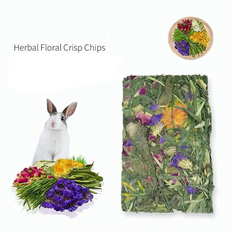 

Herbal Flower Fragrant Chips Rabbit Grass Cake Flowers Herbs Mixed Timothy Grass Chinchilla Guinea Pig Rabbit Snacks Molar Grass