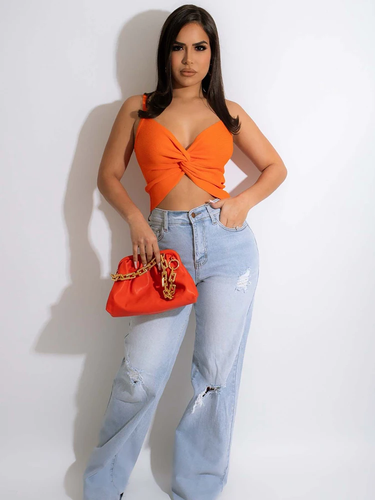 

Sexy Tank Tops Solid Spaghetti Strap Cropped Vest Summer Deep V Neck Sleeveless Cross Ruched Camisole Fashion Female Short Camis