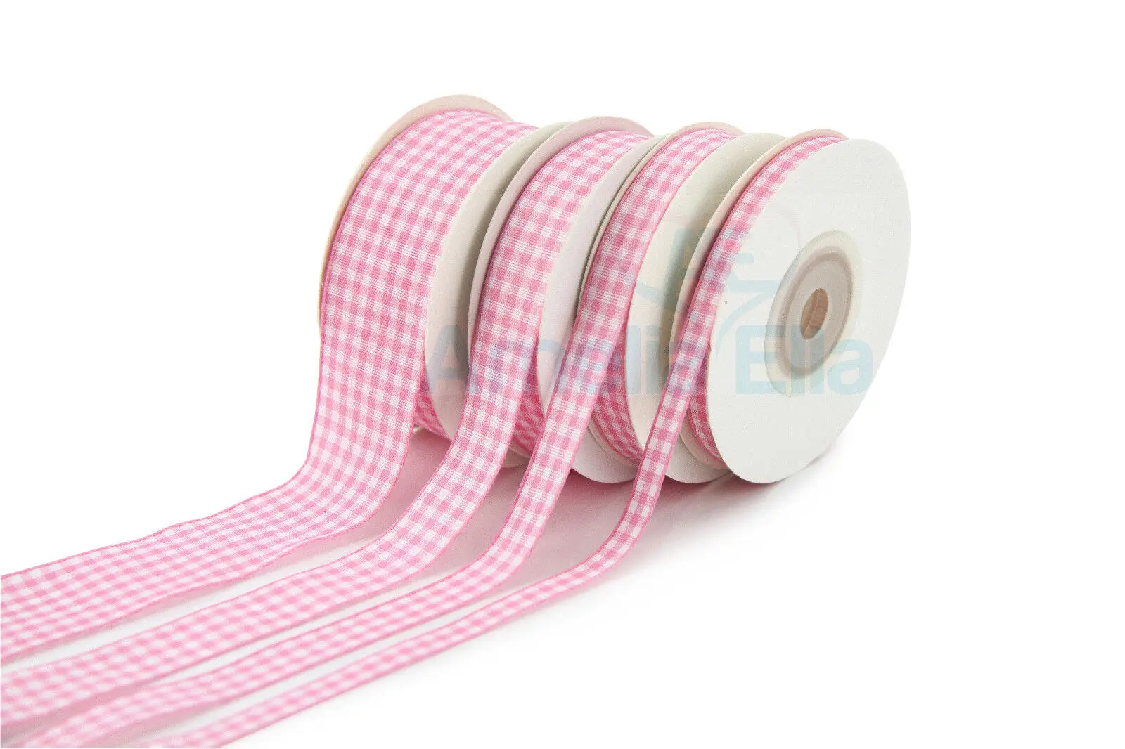 Лента в клетку темно-синего цвета для упаковки подарков украшение