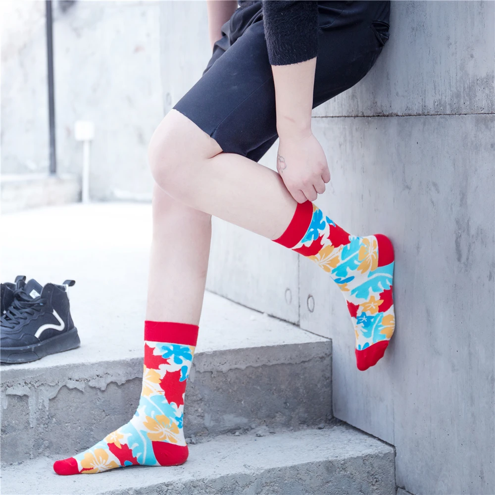 Мужские деловые носки в британском стиле с героями мультфильмов геометрические