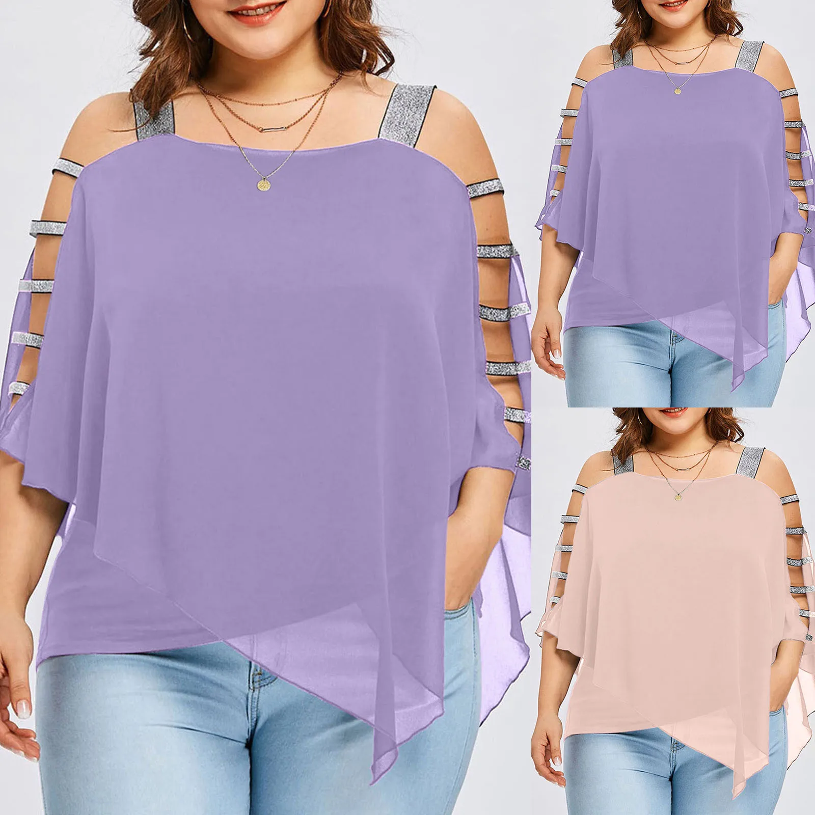 

Womens Off Shoulder Irregular Top hollow out Summer Sexy Plus Size Short Sleeve T-Shirts Woman Tee Tops Female Blusas Mujer