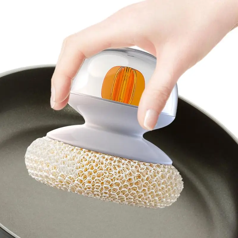 

Dish Scrubber With Soap Dispenser Automatic Liquid Addition Artifact Ball Multifunctional Pressing Cleaning Brush-Dish Scrub