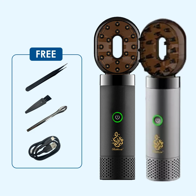

Portable Luxury Arabic Censer USB Electric Aroma Diffuser 2 in1 Car Incense Burner Bakhoon Mubakhar Comb Aromatherapy stove