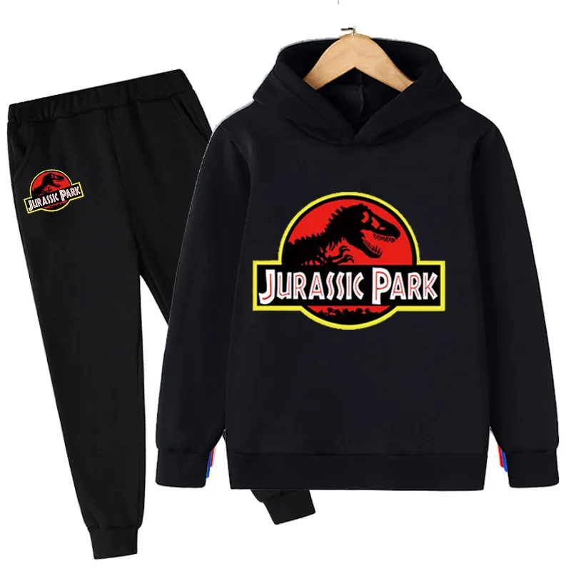 

Children Jurassic World Dominion Clothing Toddler Autumn Sports Suit Boys Girls Hooded Pants Outfit Suit Kids Tracksuit 2Pcs Set